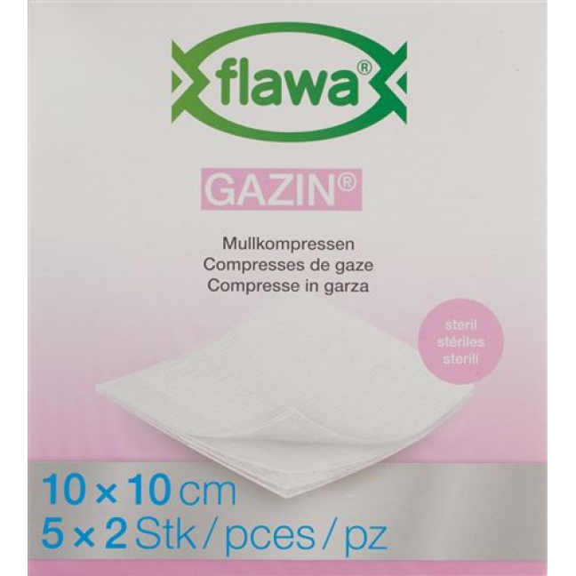 FLAWA GAZIN MULLKOMPRES 10X10C