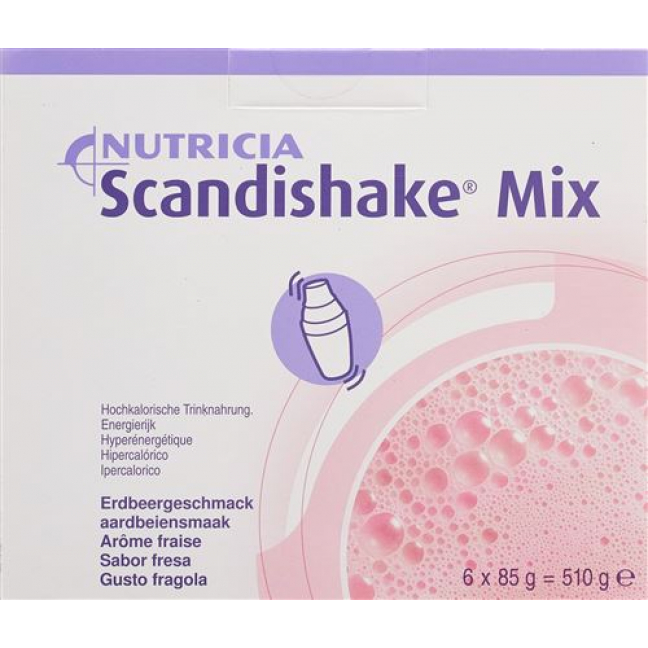 Scandishake Mix Pulver Erdbeere 6x 85г