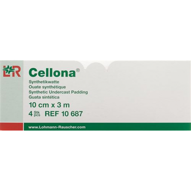 Cellona Synthetikwatte 10смx3m Weiss рулон 4 штуки