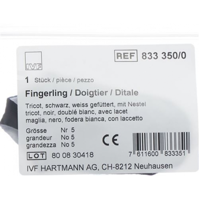 IVF Fingerling Tricot размер 5 Schwarz