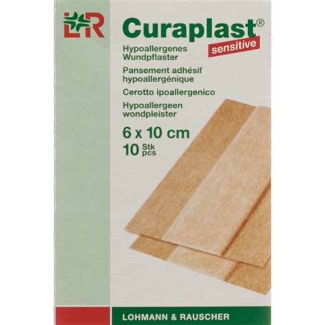 Curaplast повязка для ран 6смx10см телесный цвет 10 штук