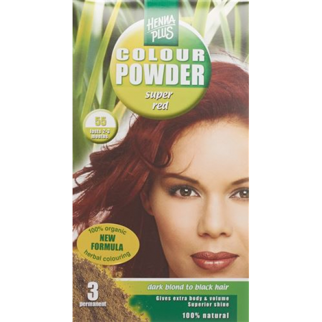 Henna Plus Color Powder 55 Super Rot 100г