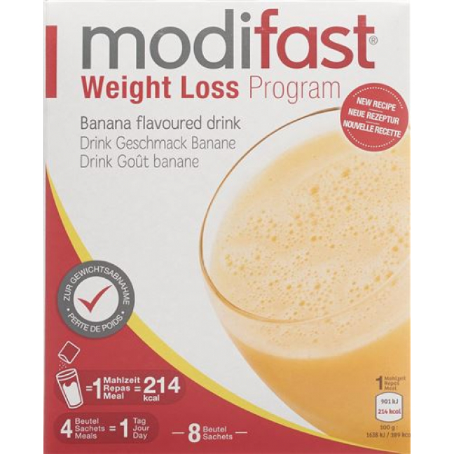 Модифаст программа потери веса напиток банановый 8x55 грамм