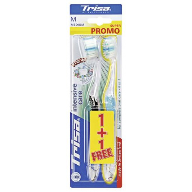 Trisa Intensive Care зубная щётка Medium Duo 2 штуки