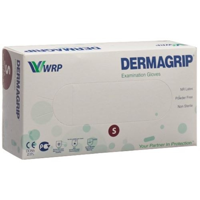 Рукавички оглядові Dermagrip латекс S нестерильні 100 шт