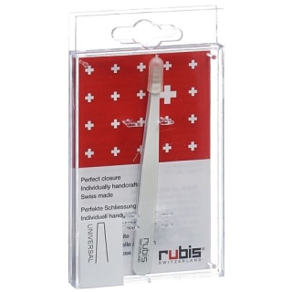 RUBIS PINZ GERADE WEISS INOX