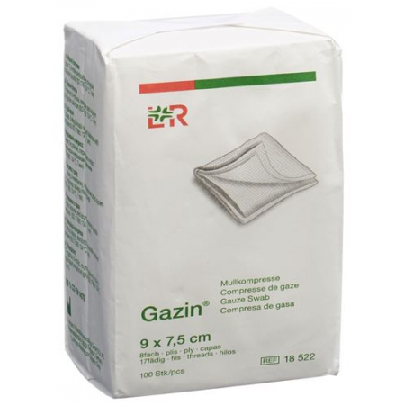 GAZIN FALTKOMPR 9X7.5CM 8F UNS