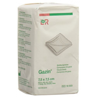 GAZIN FALTKOMPR 7.5X7.5CM 8FAC