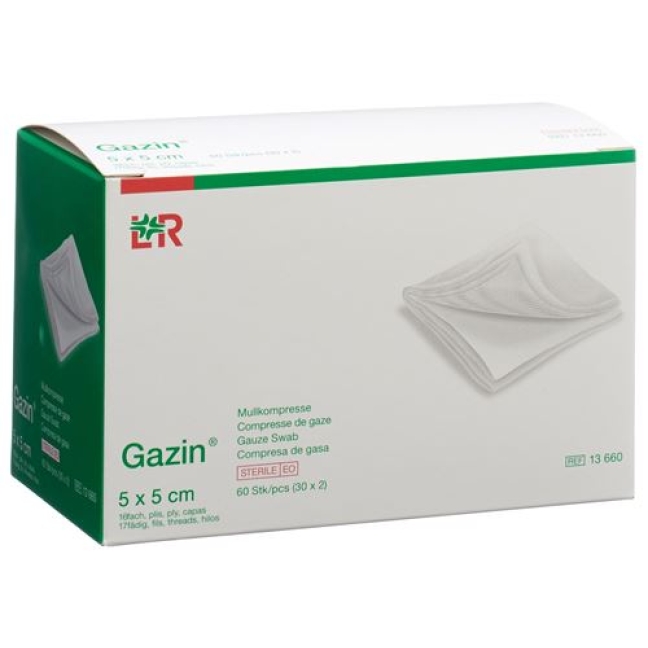 GAZIN FALTKOMPR 5X5CM 16F STER