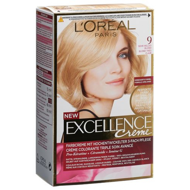 Excellence крем Triple Prot 9 Sehr Helles Blond