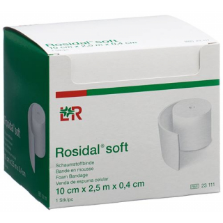 Бинт Rosidal мягкий поролоновый 2,5мх10смх0,4см