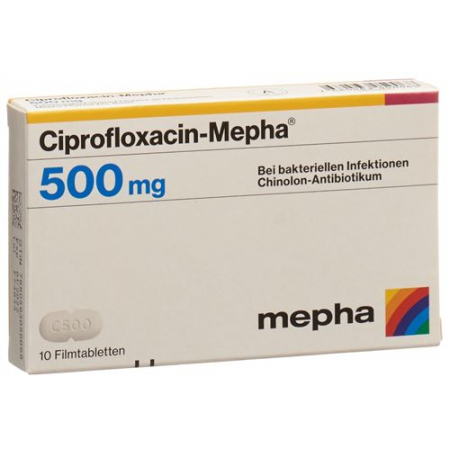 Ципрофлоксацин Мефа 500 мг 10 таблеток покрытых оболочкой