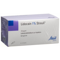 Лидокаин Штройли 2% раствор для инъекций 50 мг / 5 мл 50 ампул по 5 мл