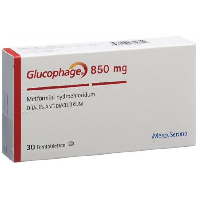 Глюкофаж 850 мг 30 таблеток покрытых оболочкой 