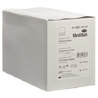 MEDISET IVF FALTKOMPR 10X10CM