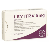 Левитра 5 мг 12 таблеток покрытых оболочкой 