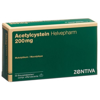 Ацетилцистеин Хелвефарм 200 мг 30 растворимых таблеток