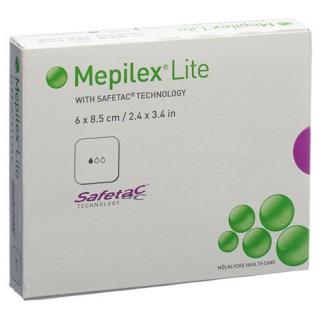Абсорбирующие повязки Mepilex Lite 6х8,5см, силикон, 5 шт.