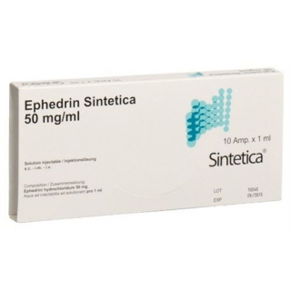 Эфедрин Синтетика раствор для инъекций 50 мг / мл 10 ампул по 1 мл