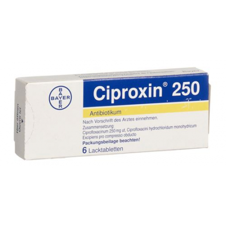 Ciproxin 250 mg 6 Lacktablets