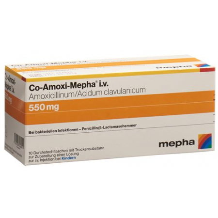 CO Amoxi Mepha 550 mg 10 Durchstechflasche
