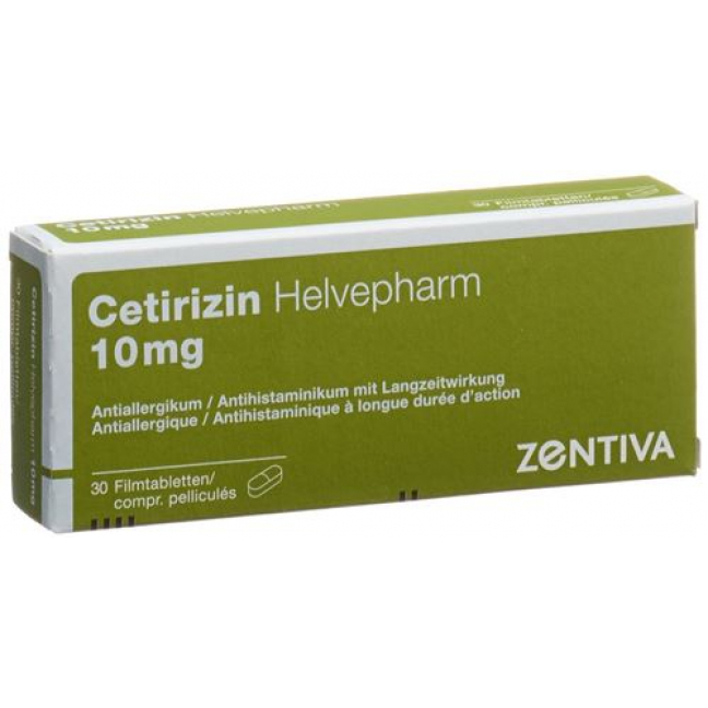 Цетиризин Хелвефарм 10 мг 30 таблеток покрытых оболочкой