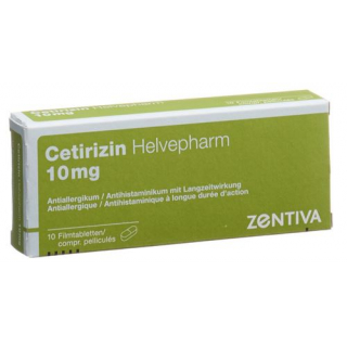 Цетиризин Хелвефарм 10 мг 10 таблеток покрытых оболочкой