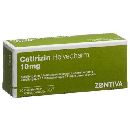 Цетиризин Хелвефарм 10 мг 50 таблеток покрытых оболочкой