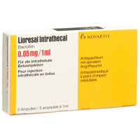 Лиорезал Интратекал раствор для интратекальной инъекции и интратекальной инфузии 0,05 мг/мл 5 ампул по 1 мл
