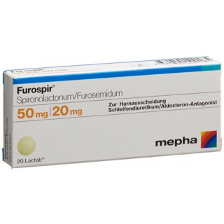 Фюроспир 50 мг/20 мг 50 таблеток покрытых оболочкой 