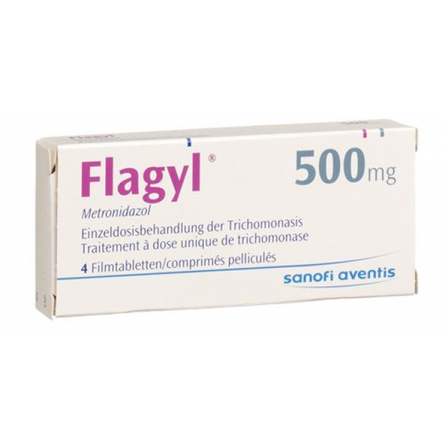 Флагил Трихопак 500 мг 4 таблетки покрытых оболочкой 