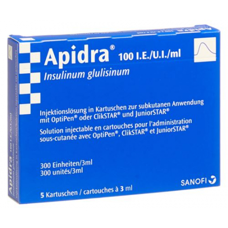 Apidra Clikstar Optipen 5 Ampullen je 3 ml