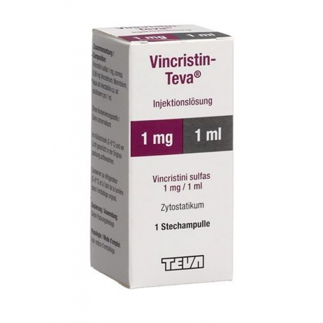Винкристин Тева 1 мг/мл флакон 1 мл раствор для инъекций  .