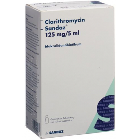 Кларитромицин Сандоз 125 мг / 5 мл суспензия 100 мл