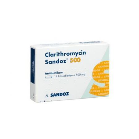 Кларитромицин Сандоз 500 мг 14 таблеток покрытых оболочкой