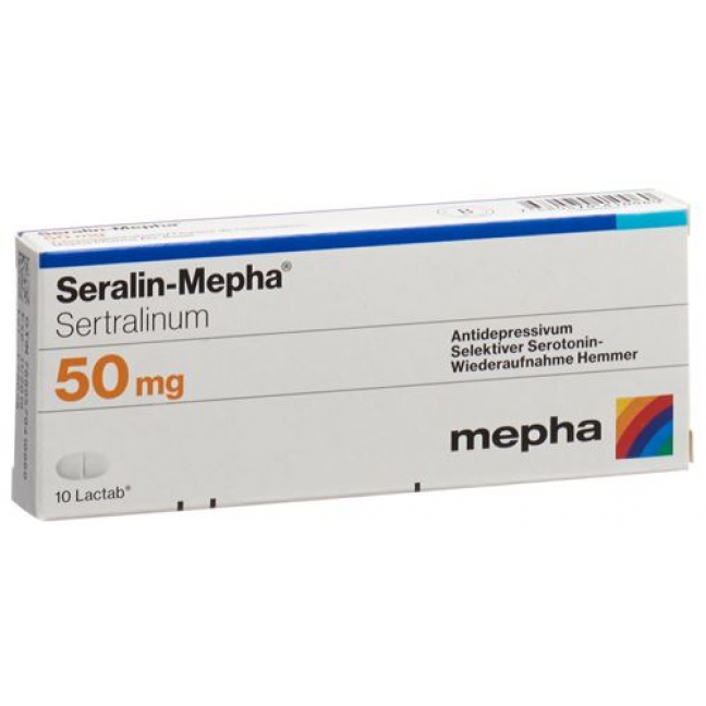 Сералин Мефа 50 мг 100 таблеток покрытых оболочкой 