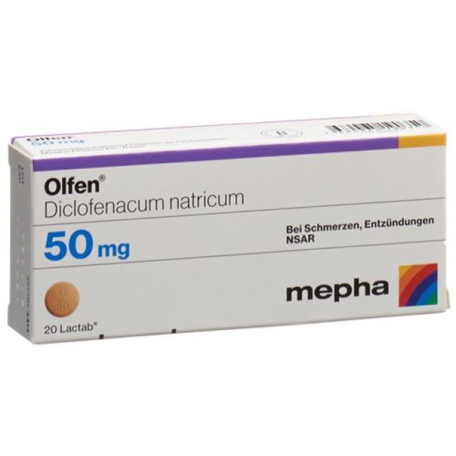 Олфен 50 мг 20 таблеток покрытых оболочкой 