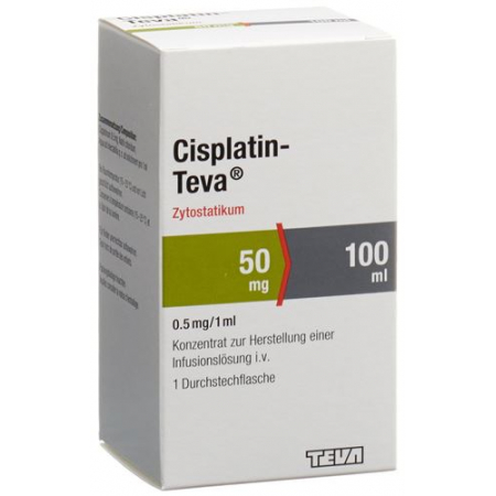 Цисплатин Тева инфузионный концентрат 50 мг / 100 мл флакон 100 мл