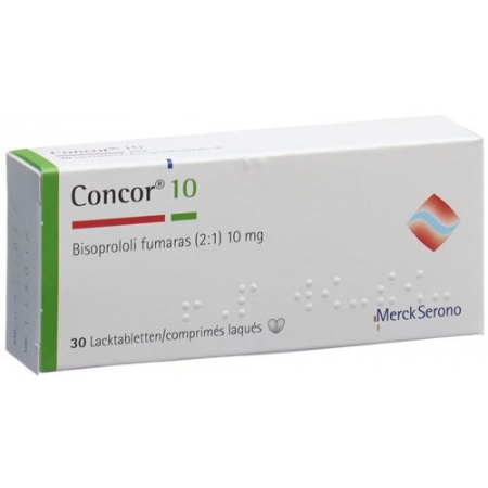 Конкор 10 мг 30 таблеток покрытых оболочкой