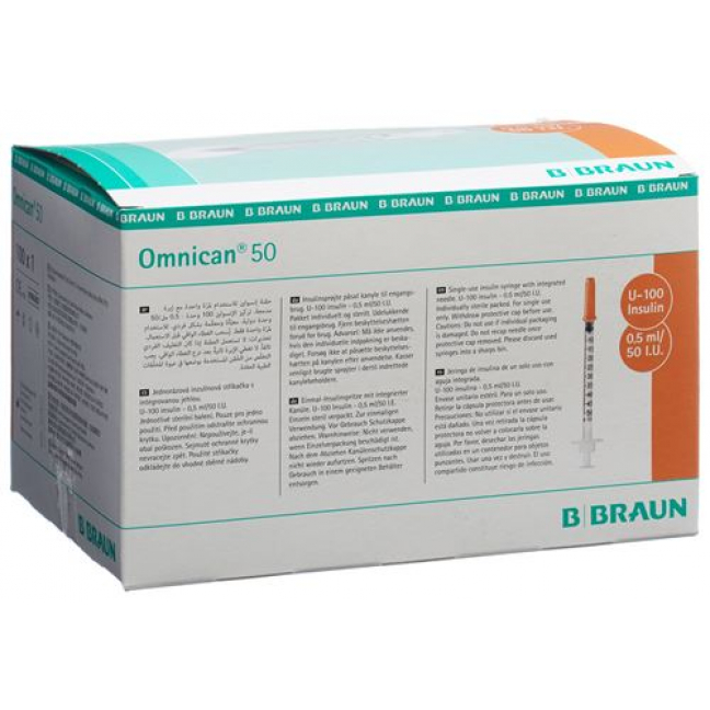 Omnican Insulin 50 0.5мл 0.3x12мм G30 Einzel 100 X