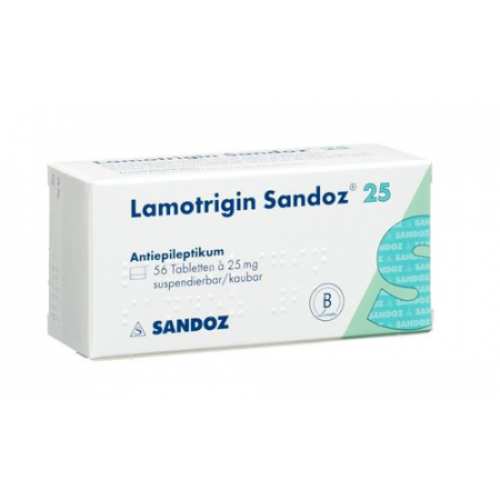 Ламотриджин Сандоз 25 мг 56 диспергируемых таблеток