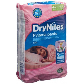 Huggies Drynites Nachtwindeln Girl 4-7 Jahre 10 штук