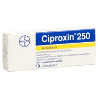 Ципроксин 250 мг 10 таблеток покрытых оболочкой 