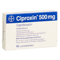 Ципроксин 500 мг 10 таблеток покрытых оболочкой 