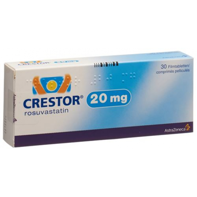 Крестор 20 мг 30 таблеток покрытых оболочкой
