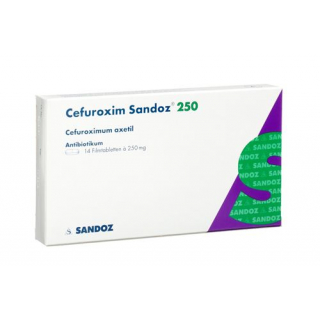 Цефуроксим Сандоз 250 мг 14 таблеток покрытых оболочкой 