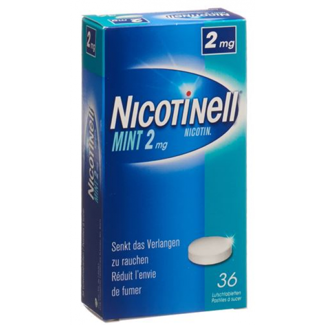 Никотинелл Мята 2 мг 36 таблеток для рассасывания