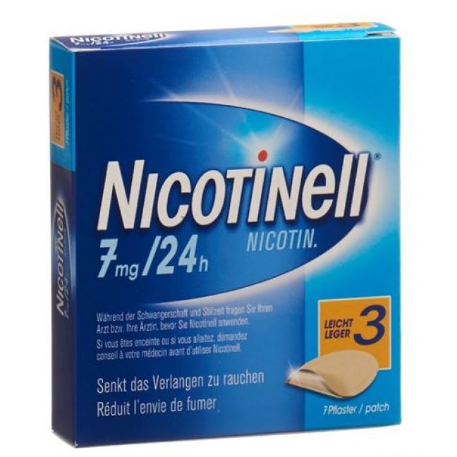 Никотинелл Легкий трансдермальный пластырь (17,5 мг никотина, высвобождение 7 мг / сут)  7 пластырей