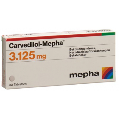 Карведилол Мефа 3,125 мг 30 таблеток 