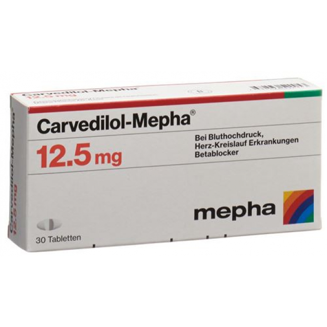 Карведилол Мефа 12,5 мг 30 таблеток 